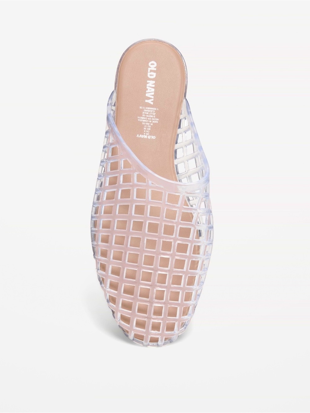 Old Navy Clear Jelly Mule Sandals